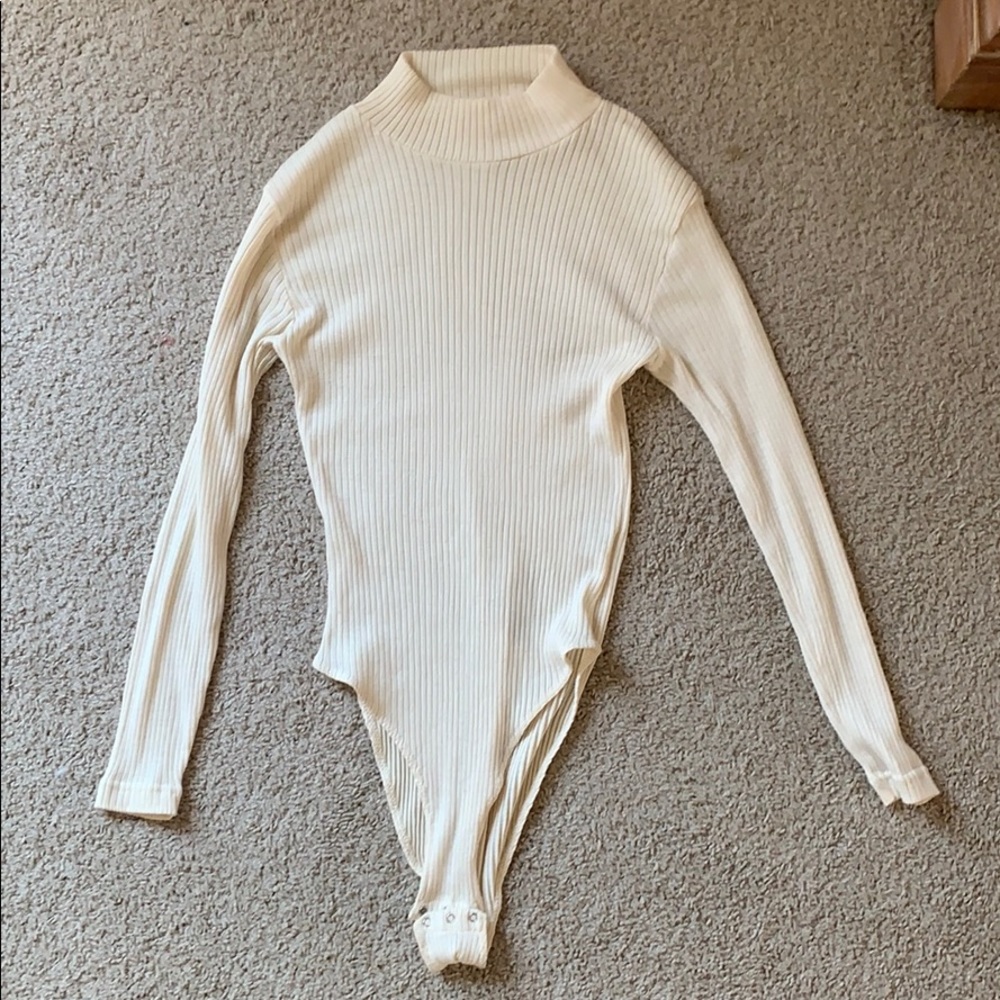 Vintage Ribbed Turtleneck Bodysuit